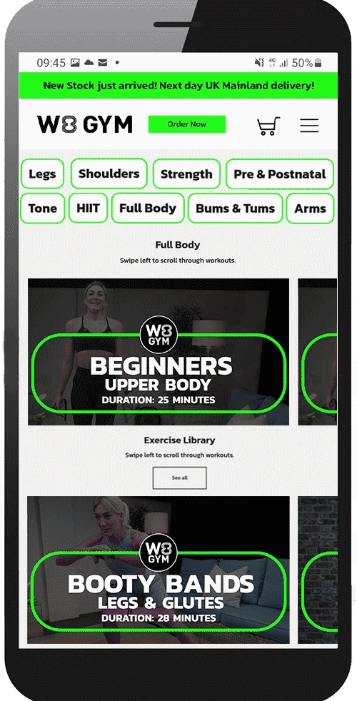 Phone image with Free workouts.webp - W8 GYM