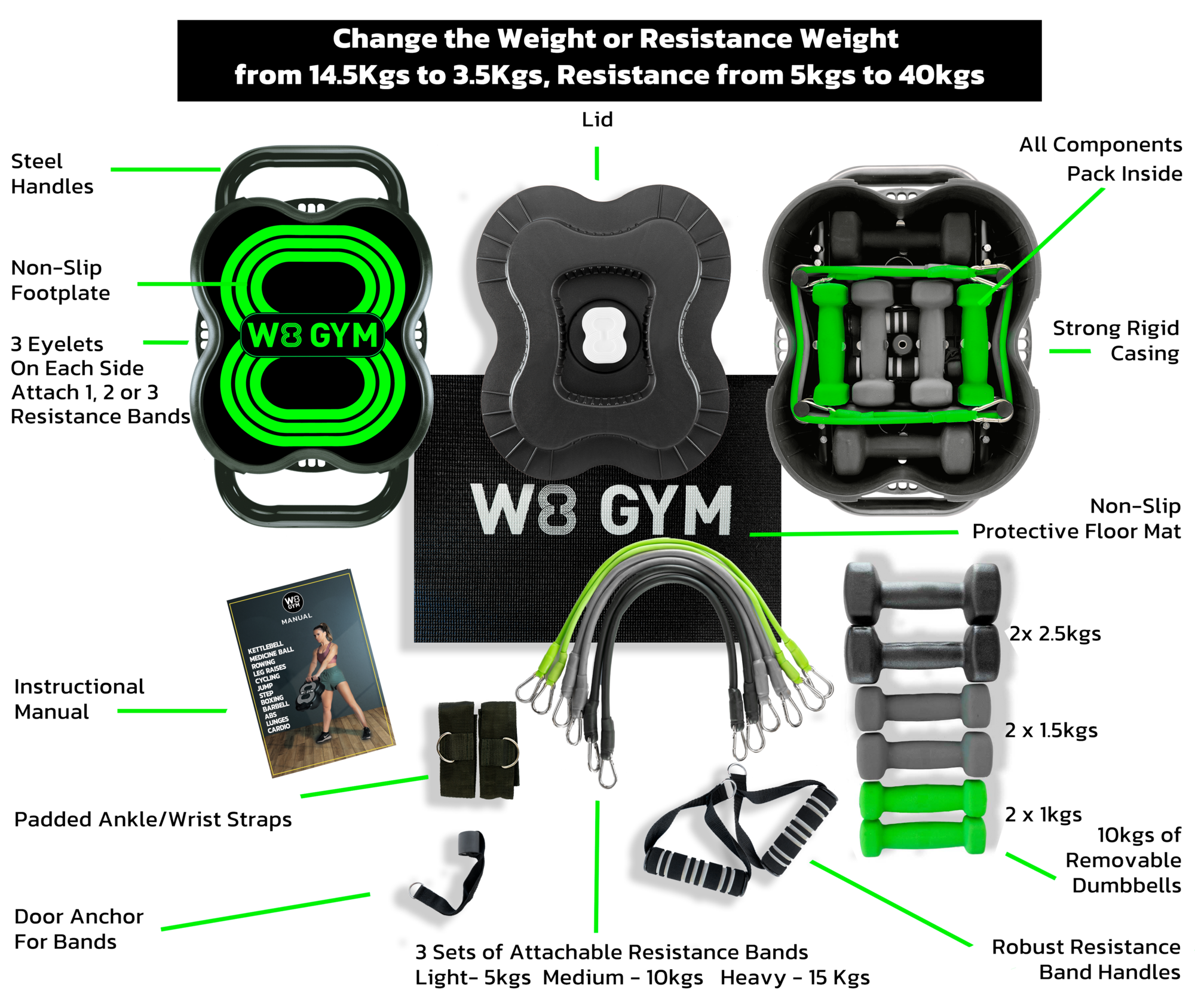 W8 GYM Dynamic Green W8 GYM
