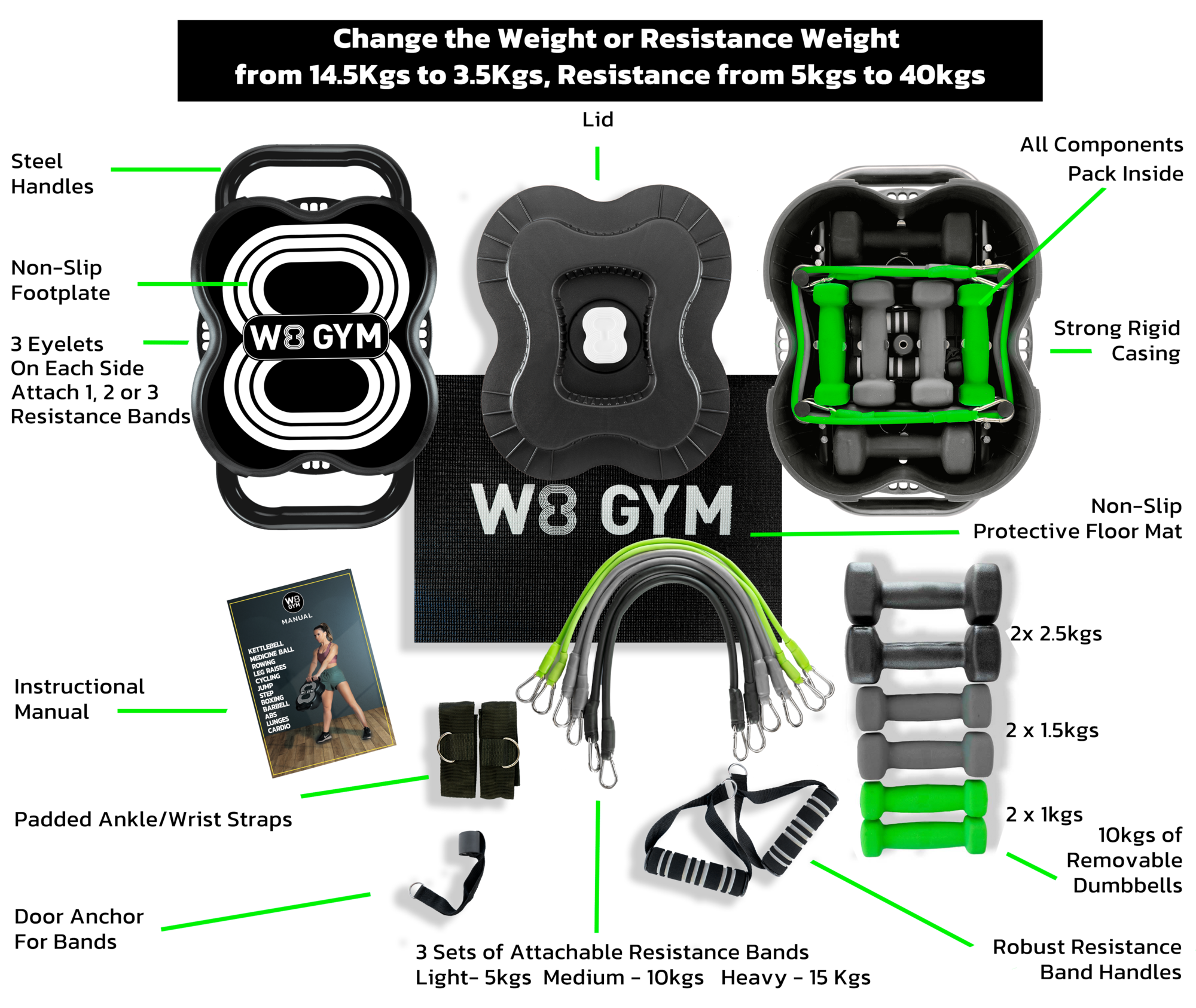 WHITE CONTENTS - W8 GYM